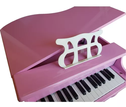 Mini Piano de Cauda Infantil - 30 Teclas - Turbinho - Cor Branco