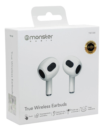 Tw14w Audifono Monster True Wireless Blanco