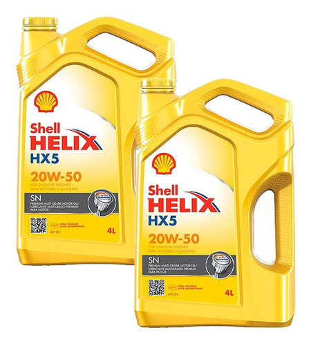 Shell Helix Hx5 20w50 - 2 Unidades 4 Litros