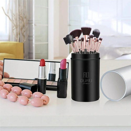 Imagen 2 de 6 de Set De 16 Brochas Maquillaje Sintéticas Veganas Teletiendauy