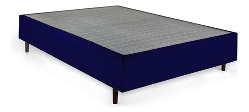 Base Para Cama Box King Guldi (39x193x203) Azul E Cinza