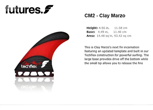 Futures Fins Clay Marzo Tech Flex - Media | Parcelamento sem