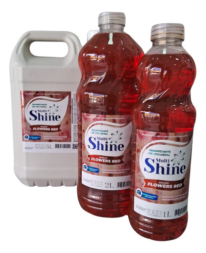 Desinfetante Concentrado Flowers Red 2l Multishine