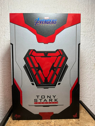 Tony Stark Team Suit Hot Toys 1/6 Avengers Endgame Iron Man (Usado)