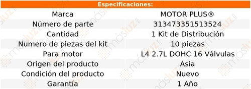 Kit De Tiempo 4runner L4 2.7l Dohc 95/02