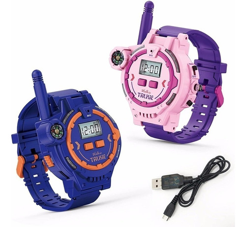 Walkie Talkie Recargable For Niños Con Linterna 2 Piezas