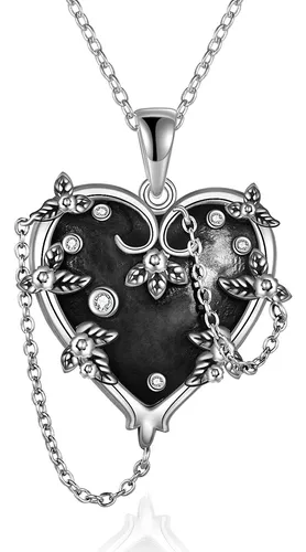 Collar Con Colgante De Corazón De Bruja, Joyería Gótica De P