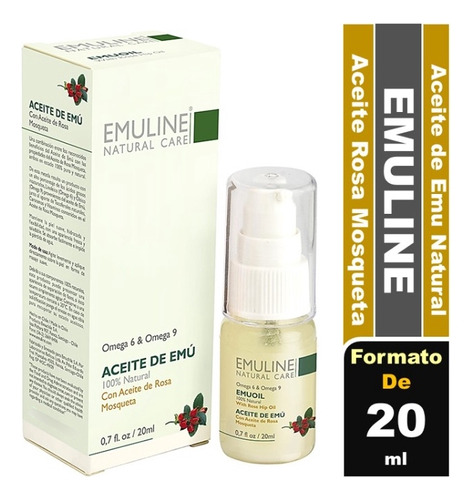 Emuline Aceite De Emu 100% Natural Con Rosa Mosqueta 20ml