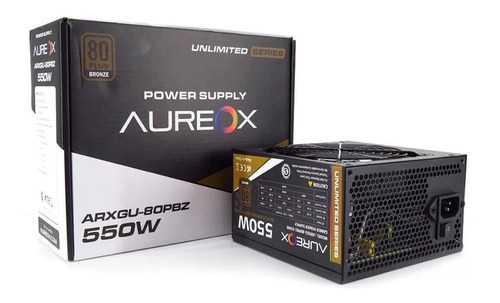 Fuente de alimentación para PC Aureox Unlimited Series ARXGU-80PBZ-550W 550W negra 230V