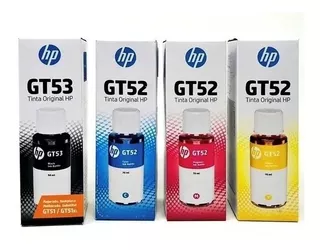 4 Botellas Tinta Hp Gt52 Gt51 Original Deskjet Gt 5810 5820