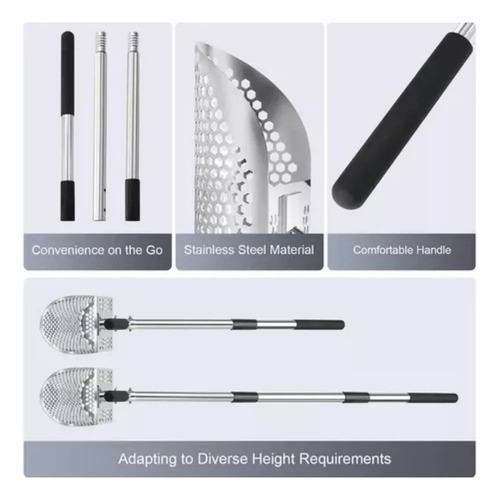Accesorios Para Detectores De Cucharas De Arena De Mango Lar
