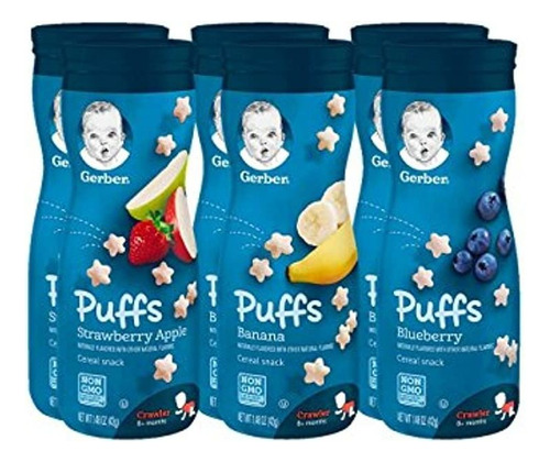 Gerber Graduates Puffs Aperitivo De Cereales, Varios Sabores