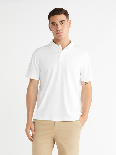 Polo Con Logo Blanco Calvin Klein