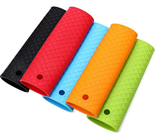 Soporte De Silicona Con Mango Caliente, 5 Piezas, Funda De G
