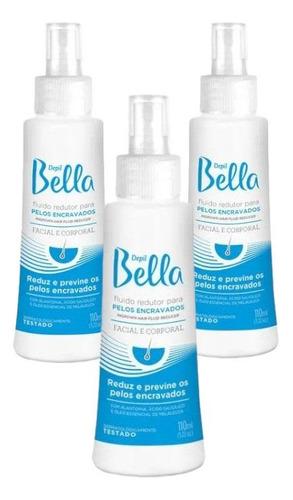 3un Depil Bella Fluido Para Pelos Encravados De 110ml Cada