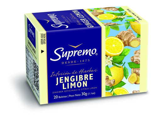 Te Supremo Ginger Lemon 20 Sobres