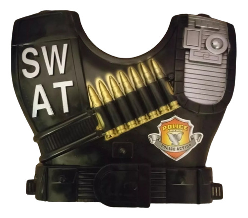 Set De Chaleco Swat Más Herramientas Juego Para Niños 