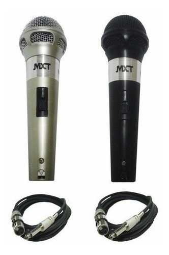Microfones MXT M-201 dinâmico p10 preto/prateado