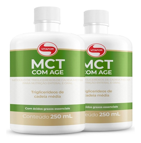 Kit 2 Mct Age Vitafor Com 250ml Sabor Natural