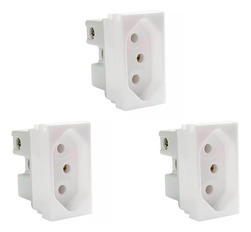 Kit C/3 - Modulo Steck Linha Stella 1 Tomada 20a. Branco ...