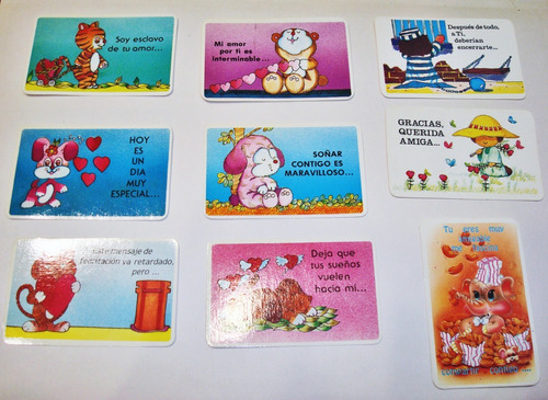 Lote 9 Antiguas Tarjetas Amor Aniversario Valentin Regalo