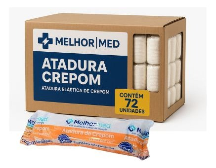 Kit C/72 Faixa Atadura De Crepom 13 Fios 10cm 1,8m Melhormed