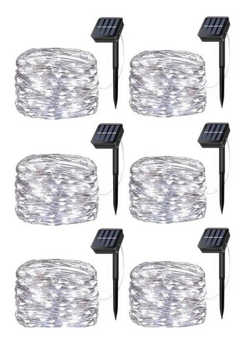 Guirnaldas De Luces Solares Al Aire Libre 6x30m Impermeable