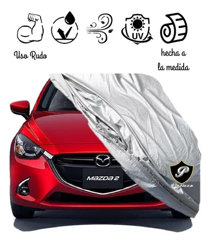 Lona Gruesa Felpa Impermeable Cubre Auto Mazda 2 Sedan 2019