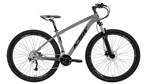 Bicicleta Aro 29 Ksw Xlt 200 Shimano 24v Freio Disco Hidr Cor Grafite Tamanho do quadro 17