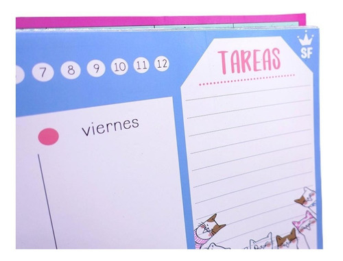 Pizarra Calendario Iman Organizador Semanal Decco Planning