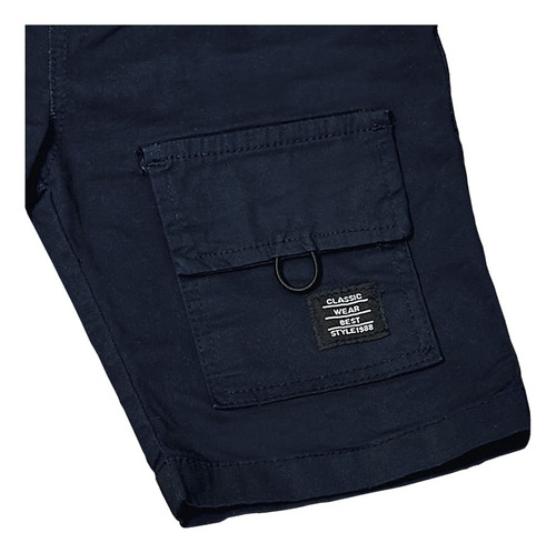 Audaz Short Niño Con Bolsillos Al Frente Azul