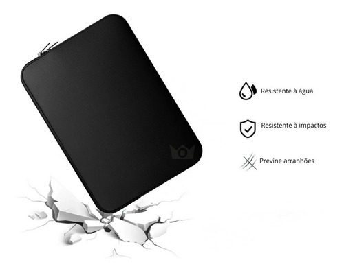 Imagem 4 de 6 de Capa Case Neoprene P/ Notebook Dell/ Acer/ Samsung/ Hp/ Asus