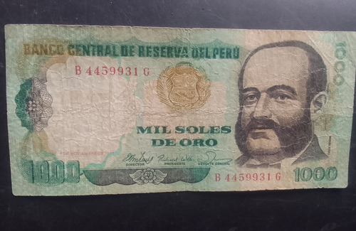 Billete Perú 1000 Soles De Oro 1981
