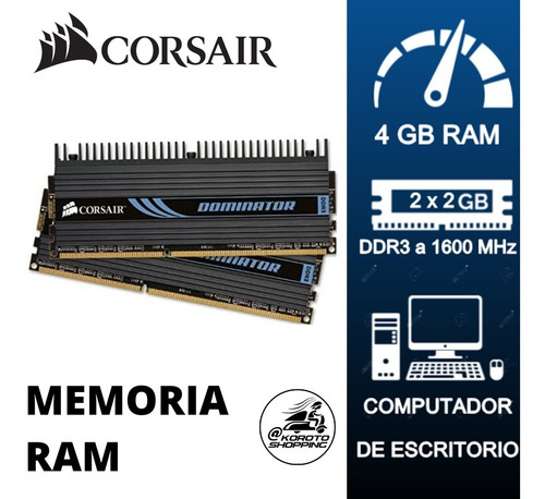 Imagen 1 de 1 de Kit De Memoria Ram Tr3x6g1600c8d 4 Gb (2x2gb) 1600mhz Ddr3
