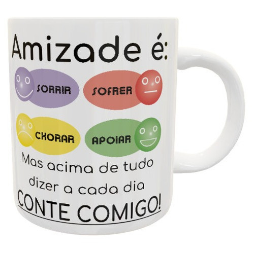 Kit Camiseta, Almofada E Caneca Amizade É