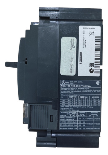 Disjuntor Nsx160h Mic 2.2m 150a 3p C16h32m150 - Schneider