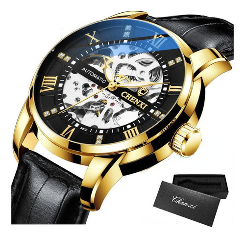 Reloj Mecánico De Cuero Chenxi 8802p Para Negocios