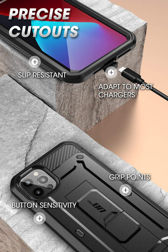 Capa Supcase Unicorn Beetle Pro Para iPhone 12 Pro Max Preta