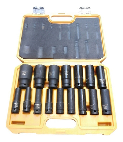 Kit Juegos Dados Impacto Cuadrante De 1/2 16 Piezas Toolmak