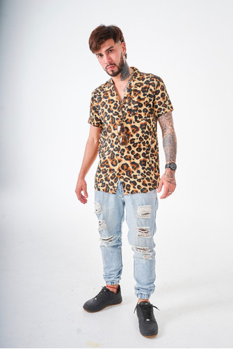 Camisa Animal Print Para Hombre Varios Diseños