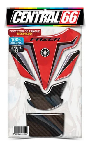 Kit Tank Pad Tampa Do Tanque Yamaha Ys 150 Fazer Vermelho
