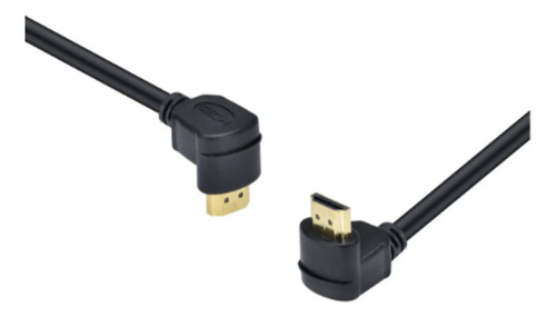 Cabo Hdmi 2.0 4k 19+1p Ultra Hd Gold 90º 30awg 70cm
