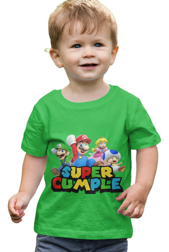 Polera Mario Bros 3d World Super Cumple