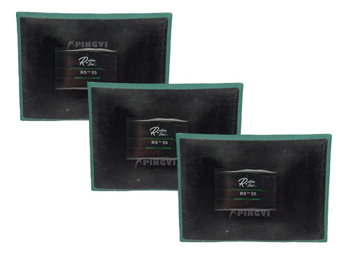 3pz Parche Radial C/ Cuerda P/ Repa Llanta 17.8x13.4cm Rs35