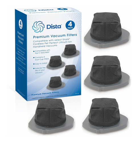 Dista Filter Pack 4 Filtro Para Polvo Shark Wireless Pet