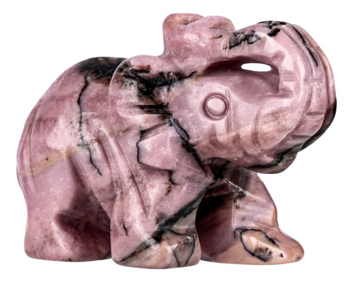 Mookaitedecor Figura Elefante Cristal Rodonita Tallada