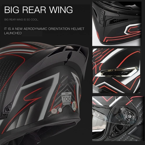 Casco De Moto Modular Bluetooth Dot Flip Up Full Full