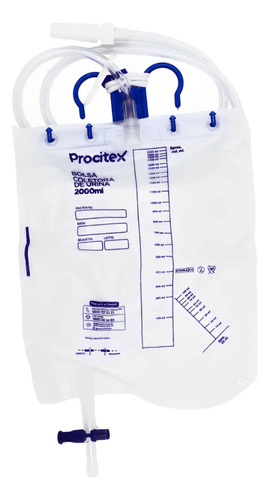 Bolsa Coletora De Urina 2000ml Pacote C/ 15 Un. Procitex