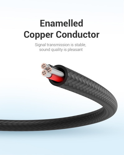 Cable Extension Audio Auxiliar Vention 3.5mm Nylon 1m 10 Pza