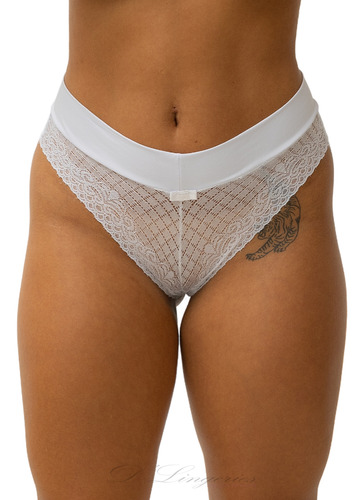 Kit 2 Calcinha Feminina Fio Duplo Poliamida E Renda Conforto